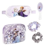 CERDÁ LIFE'S LITTLE MOMENTS- Coffret Cadeau : Masque de Nuit, Peigne et Chouchous en Tissu La Reine des Neiges-Licence Officielle Disney, 2500001923, Multicolore