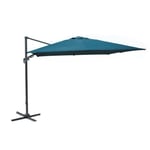 Parasol Deporte 3X3/8 Nh20 Inclinable Manivelle - Bleu - PROLOISIRS - Rond - Mât déporté - Aluminium