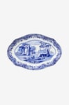 Spode - Ovalt räfflat fat Blue Italian 21 cm - Blå