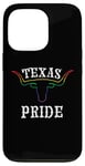 Coque pour iPhone 13 Pro Drapeau arc-en-ciel pour le mois de la Gay Pride du Texas