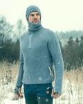 Tufte Bambull Blend Half-Zip Sweater - Grey Melange - XS