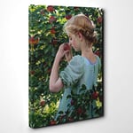 Big Box Art Charles C. Curran Scent of The Apple Canvas Wall Art Print Ready to Hang Picture, 30 x 20 Inch (76 x 50 cm), Multi-Coloured