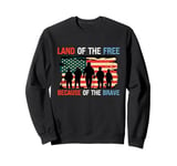 Land of the Free Because of the Brave Memorial Veterans Day Sweatshirt