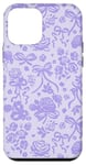 iPhone 12 mini Coquette Lilac Lace with Bows and Roses Case