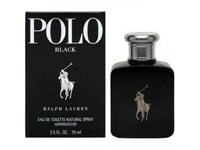 Ralph Lauren Polo Black Edt Spray - Mand - 75 Ml (This Woody Fragrance Is Modern And Advanced, With Notes Of Mango, Spanish Sage, Silver Armoire, Patchouli And Sandalwood, Ideal For The Professional Man. Recommended Wear: Any Time.)