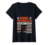 Womens HVAC Technician Hourly Rate AC Repairman HVAC Installer V-Neck T-Shirt