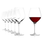 Stölzle_Lausitz Verres à Vin Bourgogne Exquisit Lot de 6, 650ml – Verres à Vin Rouge en Cristal Élégants Idéals pour le Bourgogne – Ballon en Cristal pour Arome Optimal – Résistant au Lave-Vaisselle