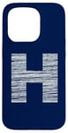 Coque pour iPhone 15 Pro Lettre H de l'alphabet