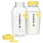 Medela nappflaskor - Set med 2 - 250ml - För förvaring och barnmat