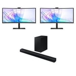 Samsung 34" S6 Dual Monitors with Soundbar