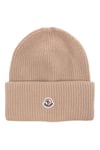 Womens Archive Logo Wool Hat Beige Stone > Women