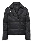 ONLY Women's Onlvanilla Puffer Biker Jacket OTW Quilted, Black, S