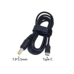 Câble de charge USB Type C PD,adaptateur secteur CC,convertisseur de prise vers 13 prises mâles,Lenovo,Bali,Dell,Hp,chargeur d'ordinateur portable - Type 7.9-5.5