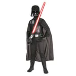 RUBIES - STAR WARS Officiel - Costume Dark Vador - Taille 11-13 Ans - Déguisement Officiel Star Wars avec Combinaison, Cape, Masque et Ceinture - Pour Hallowwen, Carnaval, Cadeau Noël