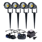 Garden Lights 4 Spotlight 12V Plug & Play Set in Home & Outdoor Living > Outdoor Lighting > Garden Lights > 12V Lights