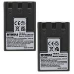 EXTENSILO 2x Batteries compatible avec Canon Digital Ixus 500, 400, 430, V, 300, 330 appareil photo, reflex numérique (950mAh, 3,7V, Li-ion)