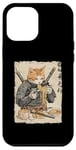 Coque pour iPhone 12 Pro Max Samurai Cat Loves Ramen Anime Drôle Anime Art Japonais Samouraï