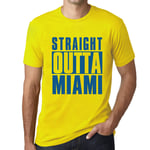 Homme Tee-Shirt Tout Droit Sorti De Miami - Straight Outta Miami - T-Shirt Graphique Éco-Responsable Vintage Cadeau Nouveauté