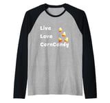 Live Love Corn Candy Raglan Baseball Tee