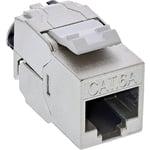 InLine® Keystone RJ45 Femelle Slim Snap-in, Cat.6A, Serre-câbles intégré