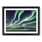 Masterful Aurora Borealis H1022 Framed Print for Living Room Bedroom Home Office Décor, Wall Art Picture Ready to Hang, Black A3 Frame (46 x 34 cm)