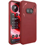 TUDIA SKN Coque pour Nothing Phone (2a) / Nothing Phone (2a) Plus [Coins Renforcés] Antichoc Anti-jaunissement Mince Semi-Transparent Mat Pare-Chocs TPU Protection Contre Les Etui (Rouge Givré)