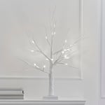 Ginger Ray- Arbre avec lumières LED Décoration de cheminée de Table 40 cm, Christmas White Twig Light Up