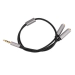 3Pcs Headset Splitter Cable 3.5mm Silver Headphone Splitters Mic Cables For LSO