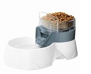 Ebi, Pet Feeder 2IN1 1200ml - 28x19x17cm Gris, pour l'Alimentation Bol/Gamelle, Gris, Chien