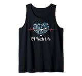 CT Tech Life Radiology Technologist Heartbeat Monitor Tank Top