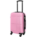 Cabin Suitcase Ryanair Cabin Bags 55 x 35 x 20cm Lightweight Carry on Suitcase with TSA Lock 20 inch Hard Shell Small Carry on Suitcase with Wheels British Airways, Virgin Atlantic, Emirates Pink