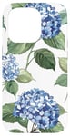 Coque pour iPhone 15 Pro Aquarelle Floral Bleu Hortensias Pretty Blue Floral