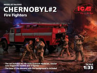 Icm 35902 1/35 Chernobyl#2. Fire Fighters (Ac-40-137A Firetruck & 4 Figures & Di