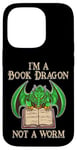 Coque pour iPhone 14 Pro Je suis un dragon de livres, pas un ver, un amateur de livres, un nerd