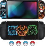 Coque De Protection Pour Switch Oled,Mince Souple Étuis De Protection Dockable Cover Avec Joycon Cover Et Capuchons De Manettes,Absorption Des Chocs Cover De Protection-Elfes Oled