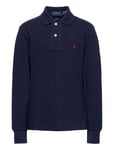 Ralph Lauren Kids Cotton Mesh Long-Sleeve Polo Shirt Blå