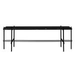 Gubi - TS Console - 1 hyllplan, Ben: Svart metall, Skiva: Nero Marquina - Avlastningsbord - GamFratesi - Svart - Metall/Sten