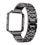 Smart klokkerem Diamond-klokkerem med klokkeramme for Fitbit Blaze Sort