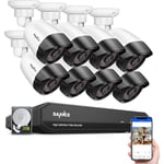 8 canaux 5MP Super hd filaire dvr Système de caméra de sécurité pour entreprise à domicile Vision nocturne infrarouge Surveillance intérieure 8