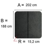 Spalock 202 x 188 R=15,2cm Grått, Kjol 6,5cm för Hydropool med fler