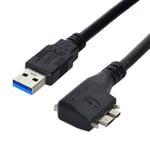 Câble micro USB 3.0 à double vis de verrouillage vers USB 3.0 5 Gbit/s, câble d'alimentation coudé à 90 degrés pour caméra industrielle VR (1,2 m)