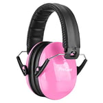 Procase Casque Anti Bruit Enfant, Casque Pliable Réglable Confortable, avec Une Atténuation de SNR 34dB, Serre-tête Souple pour Milieu Bruyant ou Stressant-Rose