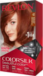 3x Revlon Colorsilk Permanent Hair Colour Dye - 42 Medium Auburn