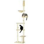 6-Tier Floor to Ceiling Cat Tree with Scratching Post Bed Hammock