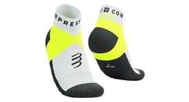 Chaussettes compressport ultra trail socks v2 0 low blanc noir jaune