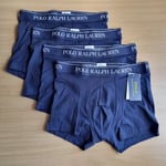 4x POLO RALPH LAUREN Navy Blue Boxer Briefs Trunks Underwear Size S