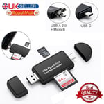 SD TF Card Reader Micro USB OTG USB to USB 2.0 Adapter Android Phone Tablet PC