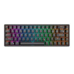 Trådløs mekanisk tastatuer mechanical keyboard Royal Kludge RK837 RGB, Brun switch (sort)