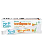 Green People Organic Children Mandarin & Aloe Vera Toothpaste 50ml | 100% Natural Toothpaste for Babies & Kids | Safe if Swallowed | Fluoride Free & SLS Free | Non Mint Toothpaste for Kids