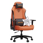 Anda Seat Phantom Kids Gaming Chair Ages 5-10 - Ergonomic Video Game Chairs, Small Reclining Computer Chair for Boys & Girls, Neck & Lumbar Pillows - Children's Orange PVC Leather Junior Desk Chair